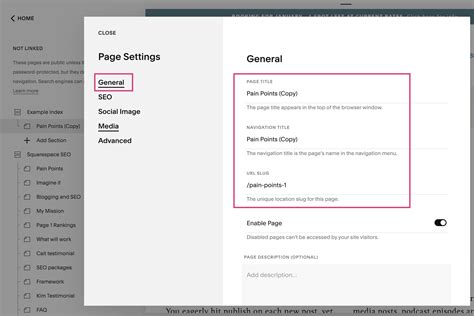 duplicate a page in squarespace.